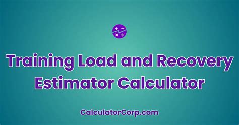 Estimated Recovery Calculator .